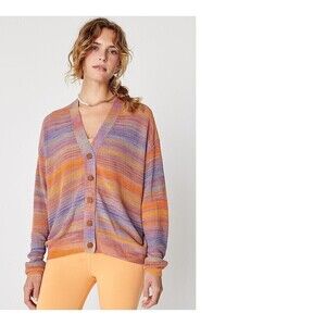 Back Beat Co Space Dye Cardigan Sunset Button Front XL/XXL